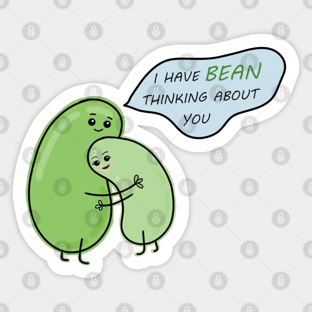 I have bean thinking about you Sticker by Emkute